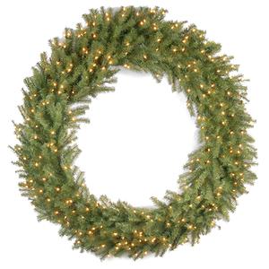 National Tree 60in. Norwood Fir Wreath with Clear Lights