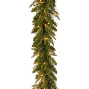 National Tree 9ft. Fraser Grande Garland with Clear Lights