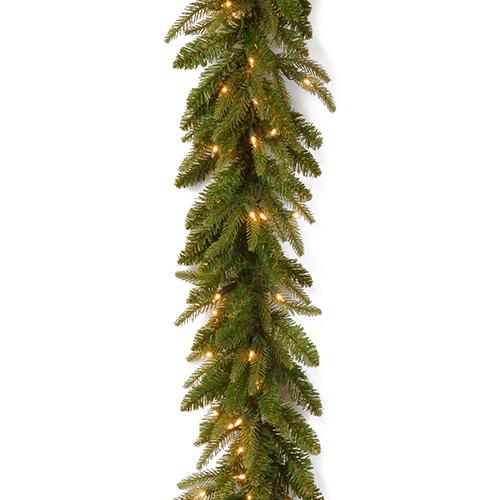 National Tree 9ft. Fraser Grande Garland with Clear Lights