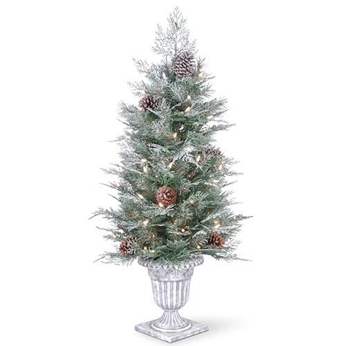National Tree 4ft. Frosted Mountain Spruce Entrance Tree