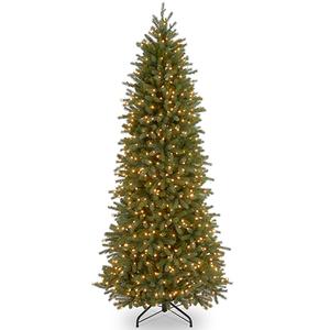 National Tree 7.5ft. Pre-Lit Jersey Fraser Fir Pencil Slim Tree