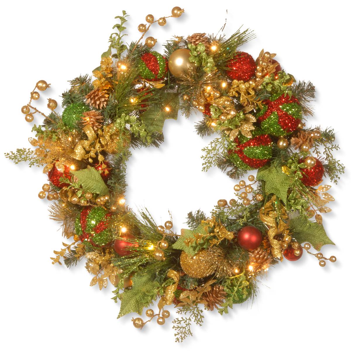 National Tree 24in. Battery Operated LED Wreath