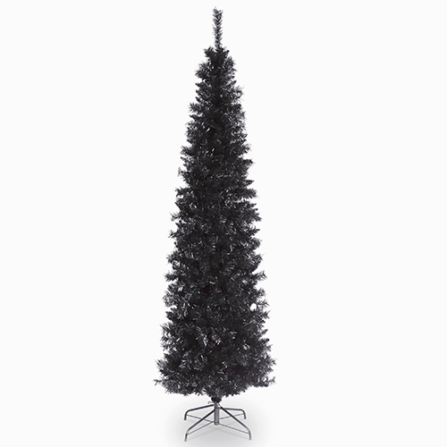 National Tree 6ft. Black Tinsel Tree