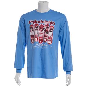 Mens Tailgate Philadelphia Baseball Top 5 Retro Long Sleeve Tee