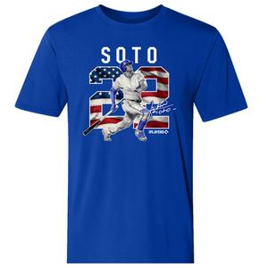 Mens New York Baseball Juan Soto American Flag 22 Tee