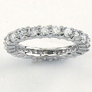 Designs By FMC Rhodium Plated CZ Band Ring