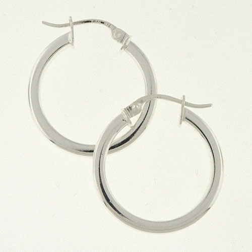 Designs By FMC Sterling Silver Polished Tube Hoop Earrings