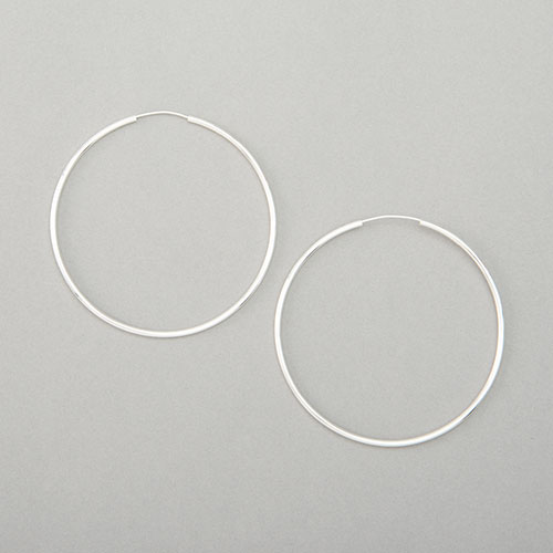 Designs By FMC Sterling Silver Endless Hoop Earrings