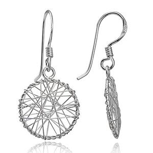 Designs by FMC Sterling Silver Round Wire Filigree Drop Earrings
