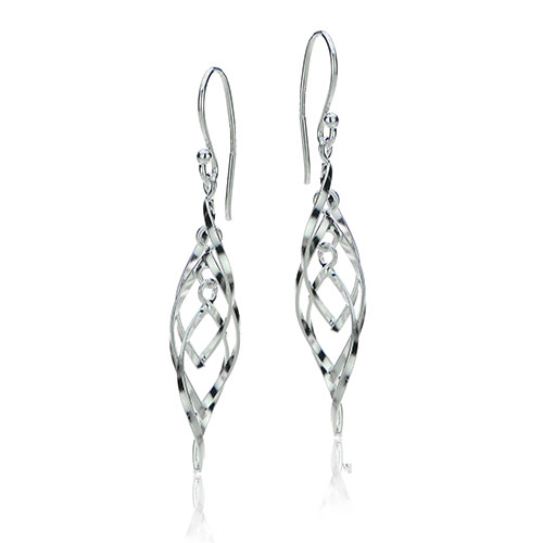 Designs By FMC Sterling Silver Woven Chandelier Drop Earrings