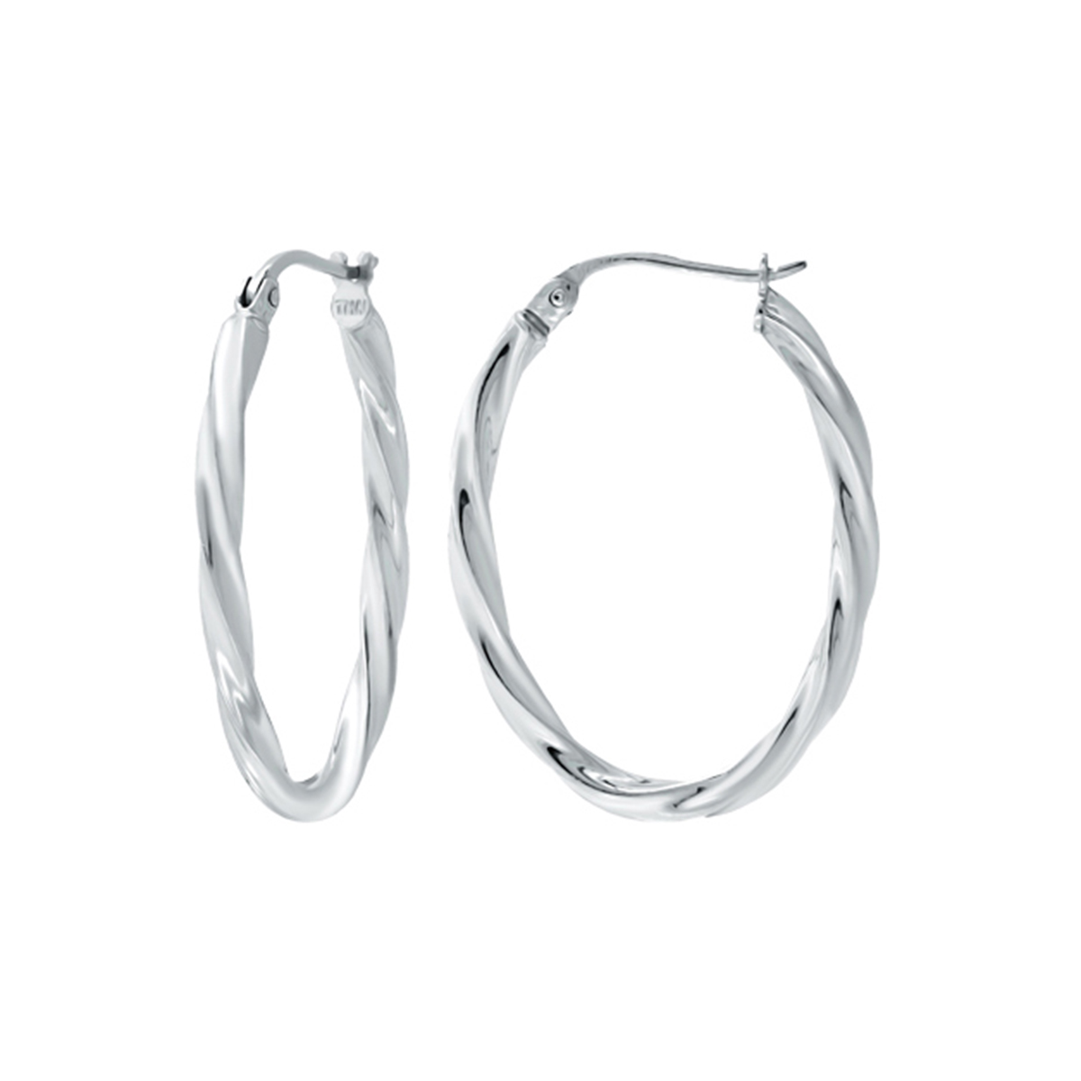 Designs By FMC 2x20x25mm Sterling Silver Twisted Hoop Earrings