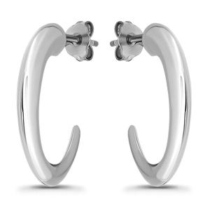 Designs by FMC Sterling Silver 20mm Graduated Half Hoop Earrings