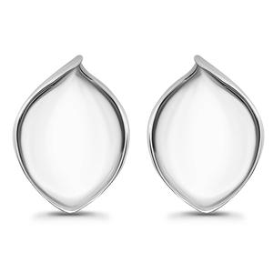 Designs by FMC Sterling Silver Organic Teardrop Stud Earrings