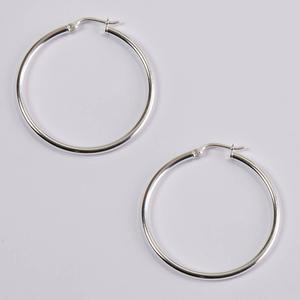 Designs by FMC Sterling Silver 3x30mm Polished Hoop Earrings