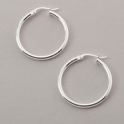 Designs By FMC Sterling Silver Polished Hoop Earrings