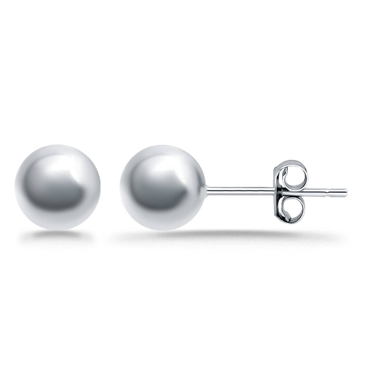 Designs By FMC 8mm Sterling Silver Polished Ball Stud Earrings