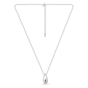 Designs by FMC Sterling Silver Sculpted Teardrop Slide Necklace alternate view