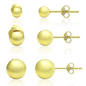 Designs by FMC 14kt. Gold Plated 3pr. Stud Earrings