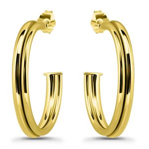 Designs by FMC Gold over Sterling Silver Double Hoop Earrings