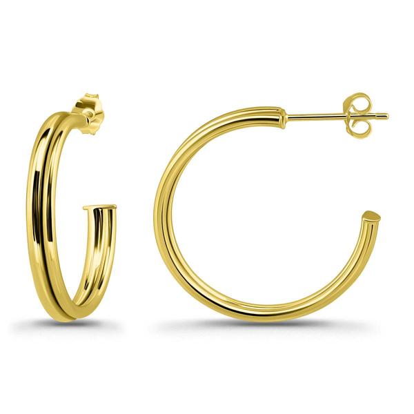 Designs by FMC Gold over Sterling Silver Double Hoop Earrings alternate view
