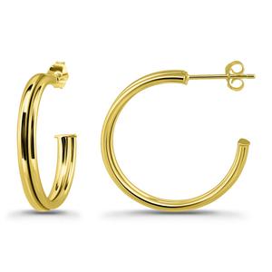 Designs by FMC Gold over Sterling Silver Double Hoop Earrings alternate view