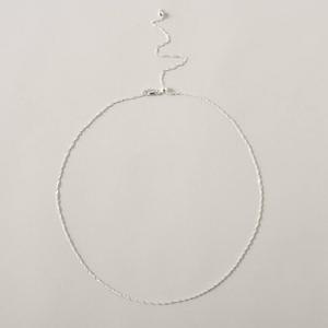 Adjustable Sterling Silver Singapore Chain Necklace