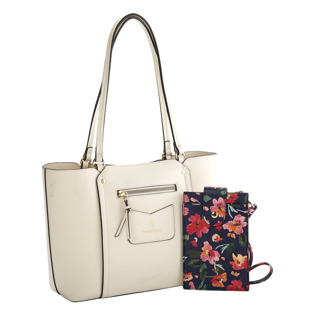 Nanette Lepore Emma Tote Floral Crossbody W/ Phone Case