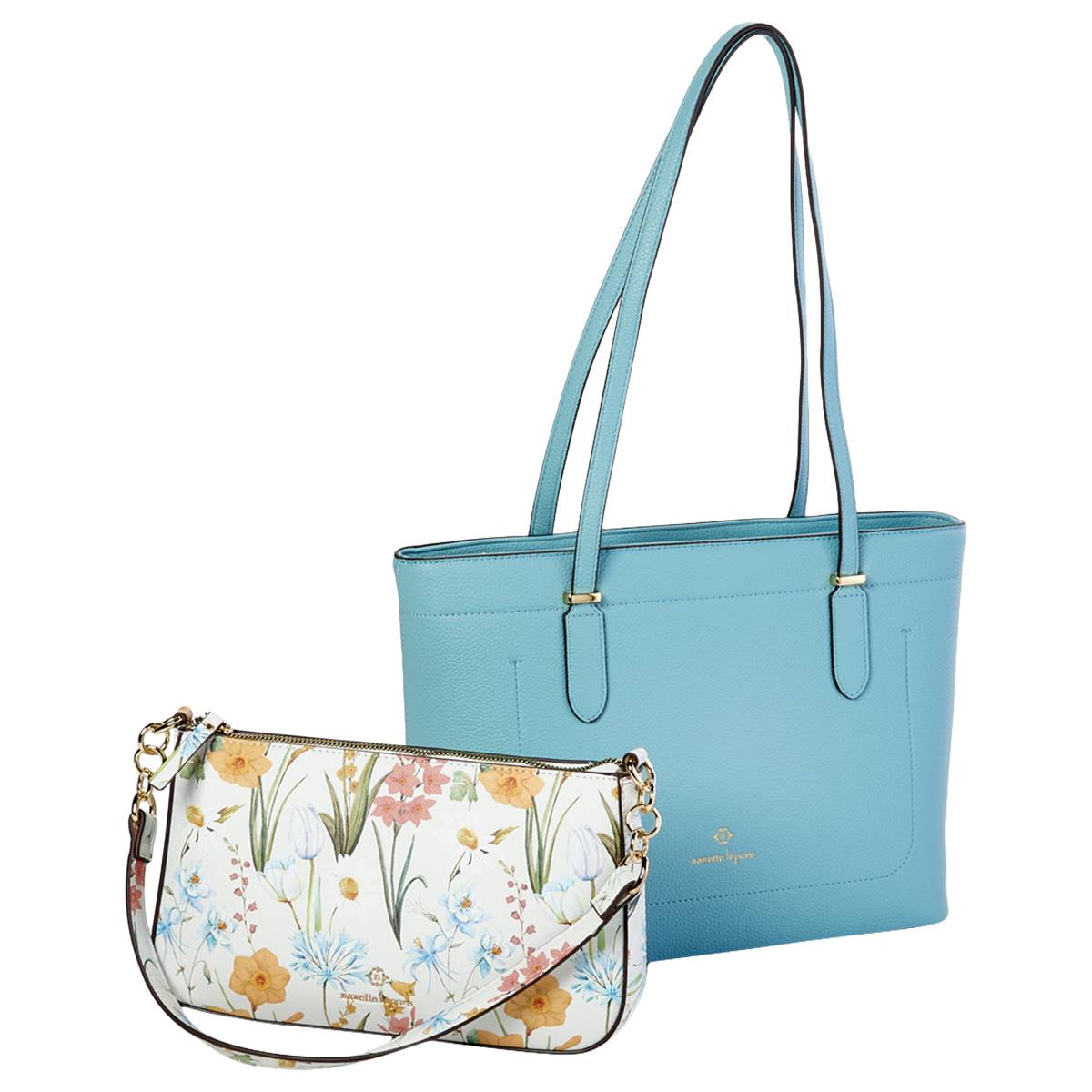 Nanette Lepore Anderson Solid Tote With Floral Bag In A Bag
