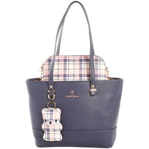Nanette Lepore Gillian Solid Tote w/ Plaid Coin Purse