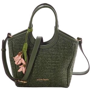 Nanette Lepore Junne Tulip Charm Straw Satchel