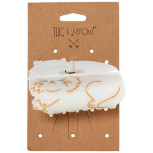 Womens Twig & Arrow Cat Hair Claw Clip - White