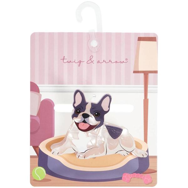 Womens Twig & Arrow French Bulldog Claw Clip