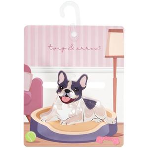 Womens Twig & Arrow French Bulldog Claw Clip alternate view