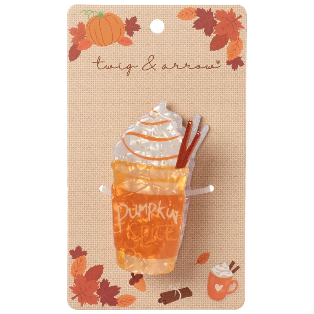 Womens Twig & Arrow Pumpkin Latte Claw Clips