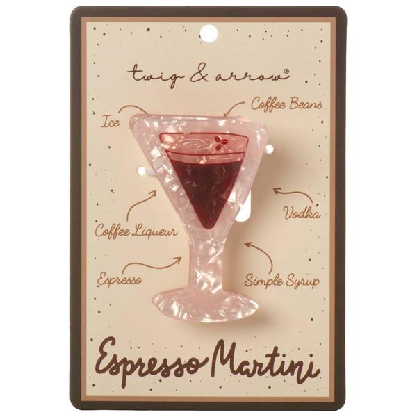 Womens Twig & Arrow Espresso Martini Claw Clip