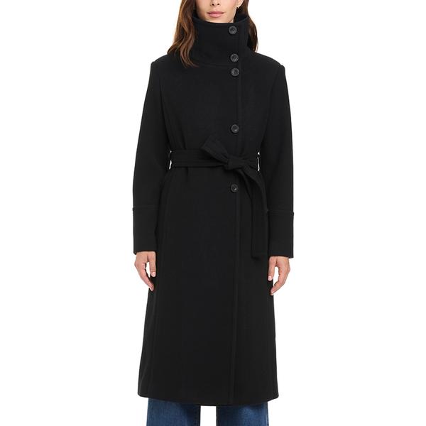 Petite Vince Camuto Convertible Collar Long Trench Coat Tie Belt alternate view