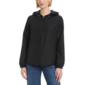 Plus Size d.e.t.a.i.l.s Windbreaker with Polka Dot Lining alternate view