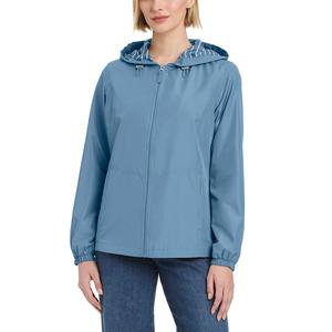 Plus Size d.e.t.a.i.l.s Windbreaker Jacket with Stripe Lining