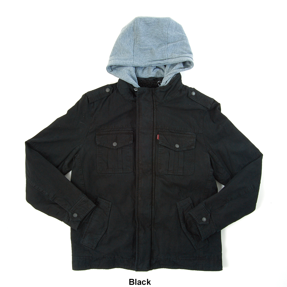 Mens Levi's(R) Four Pocket Zip Out Hood Military Jacket