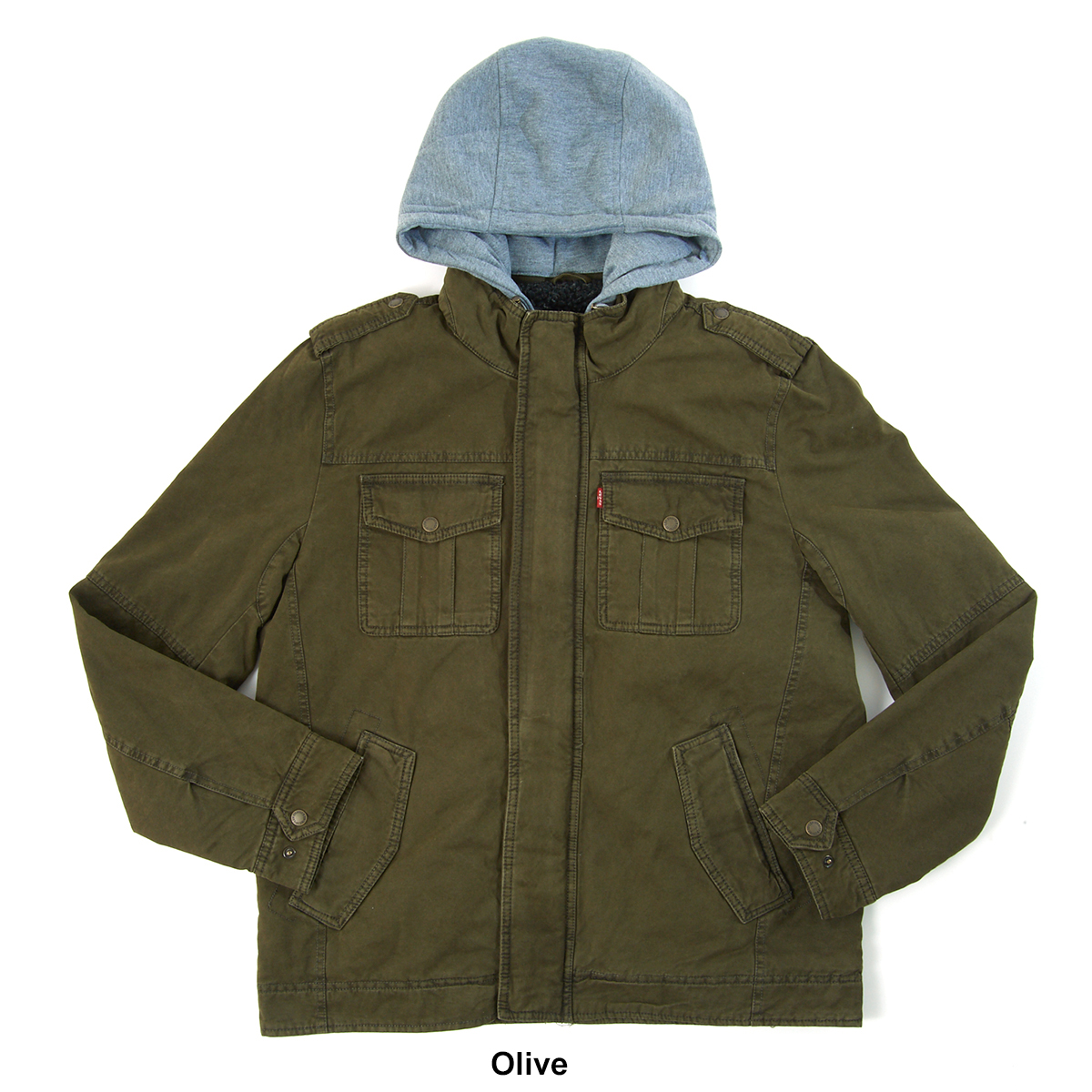 Mens Levi's(R) Four Pocket Zip Out Hood Military Jacket