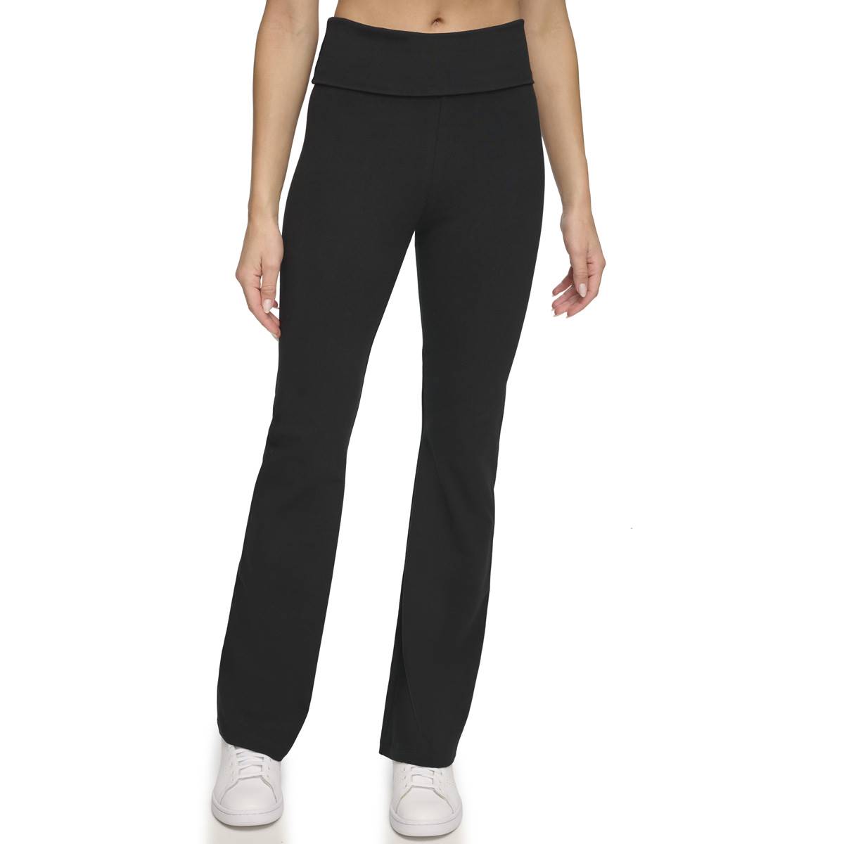 Womens Andrew Marc Sport Fold Over Waistband Yoga Pants