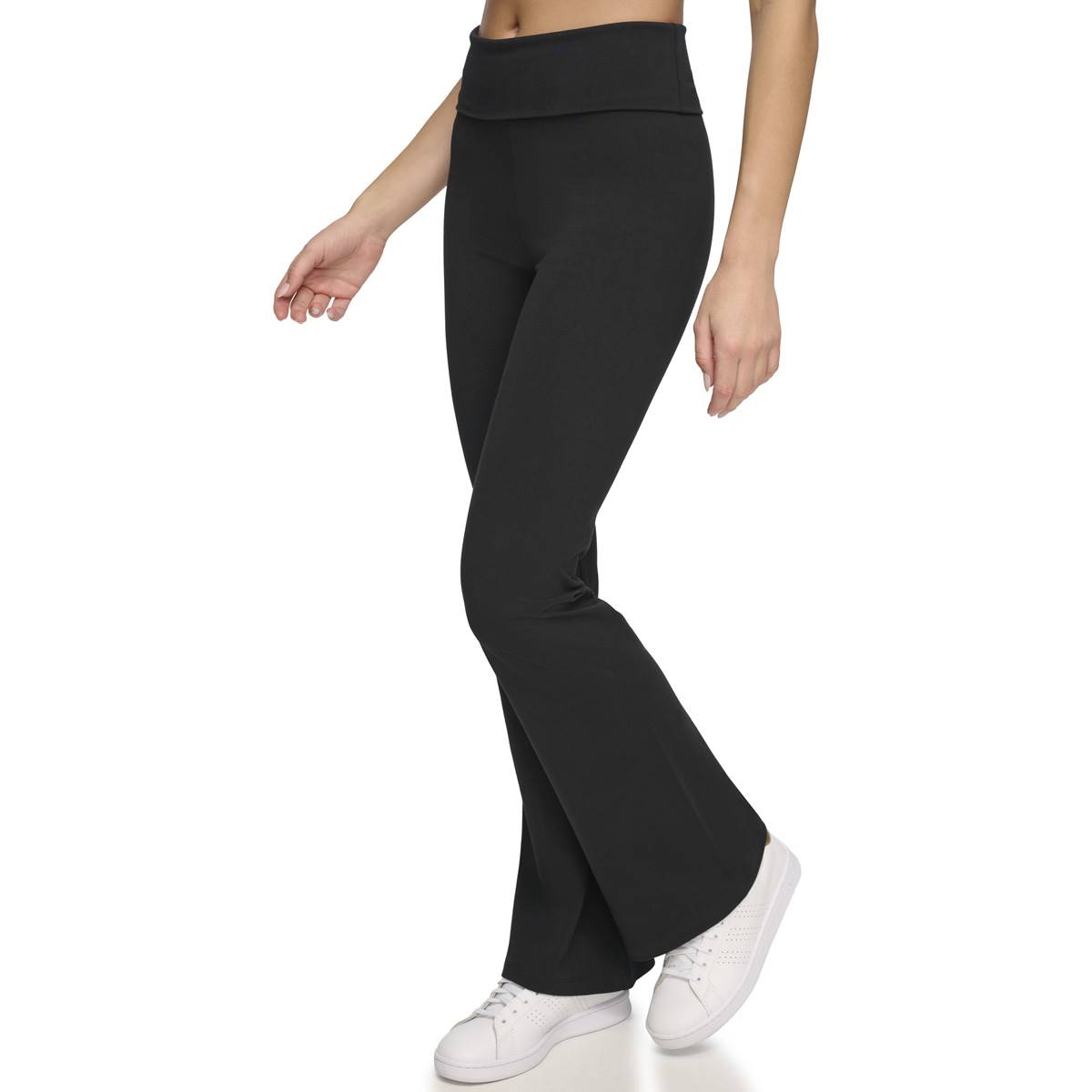 Womens Andrew Marc Sport Fold Over Waistband Yoga Pants