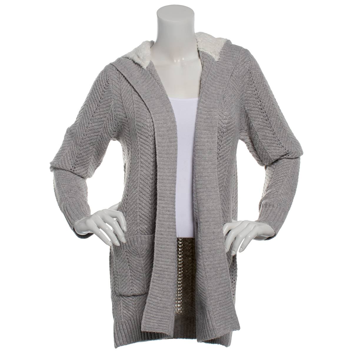 Juniors Madden Girl Jayme Open Front Knit Cardigan