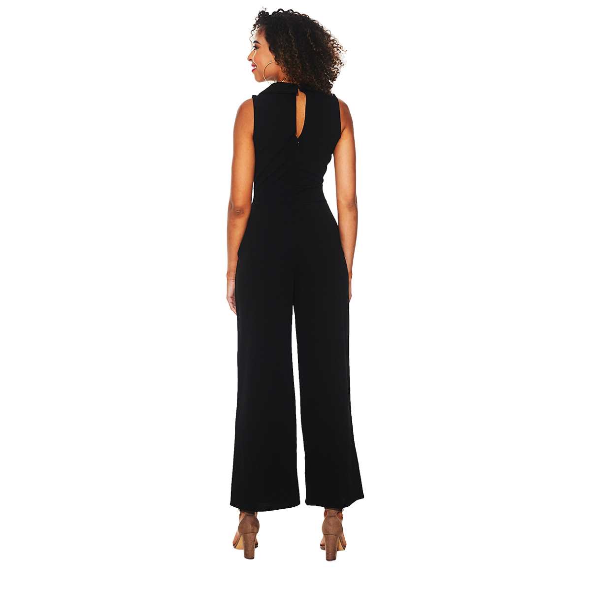 Juniors Almost Famous(tm) Solid Liverpool Notched Collar Jumpsuit