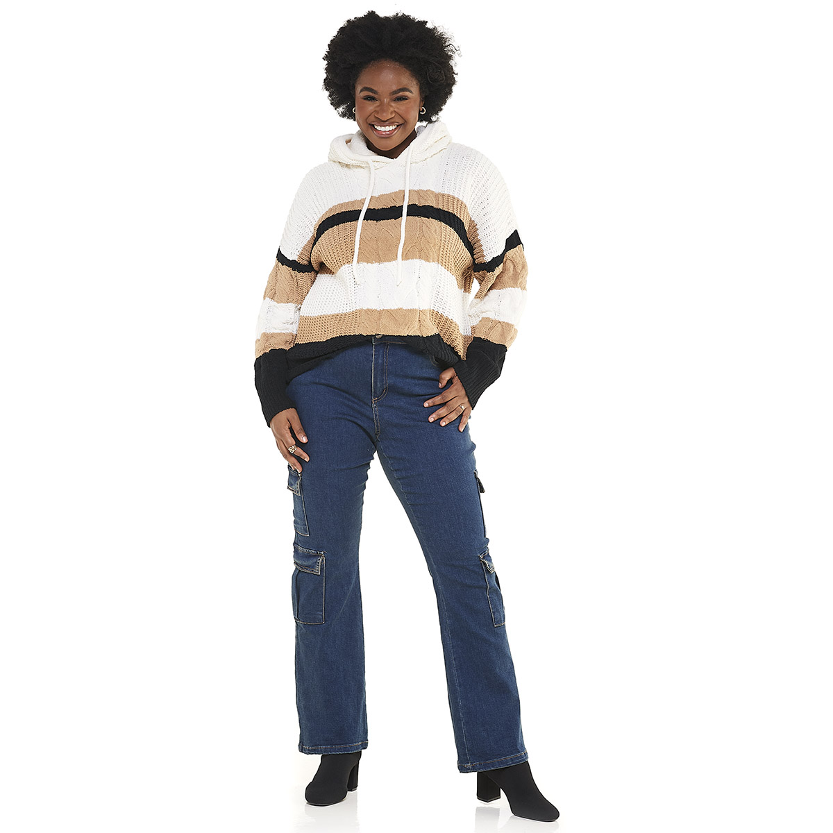 Juniors Plus Madden Girl Everywhere Bootcut Cargo Jeans