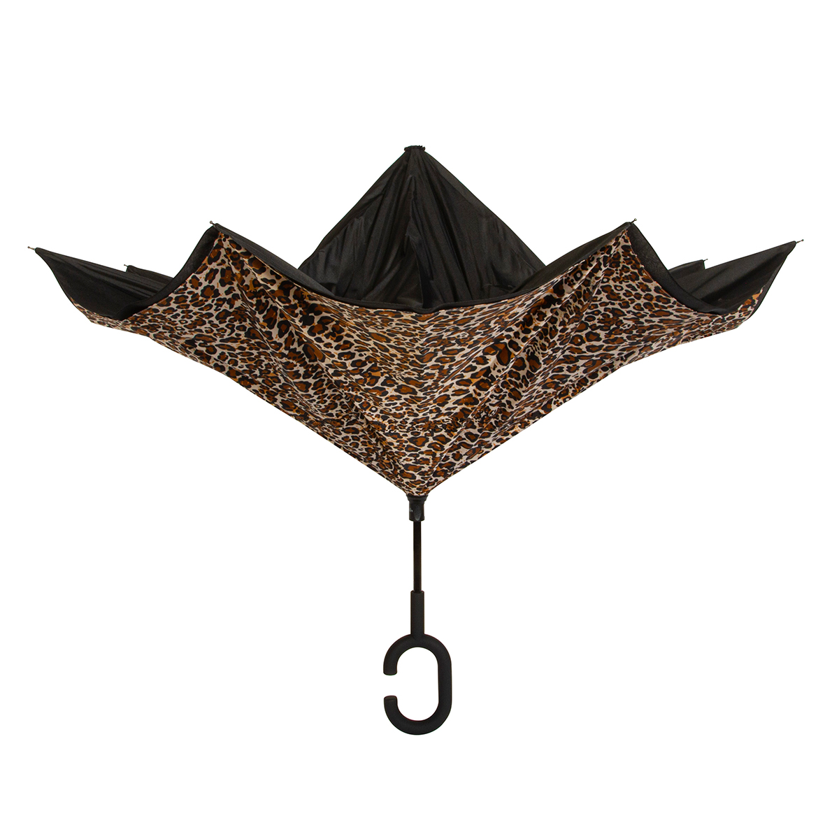 ShedRain Unbelievabrella(tm) 48in. Stick Umbrella - Black/Leopard