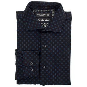 Mens Denim & Flower Floral Long Sleeve Dress Shirt - Black Floral