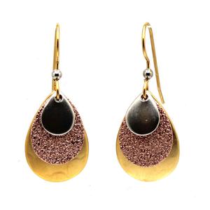 Silver Forest Mixed Metal Versatile Teardrop Earrings