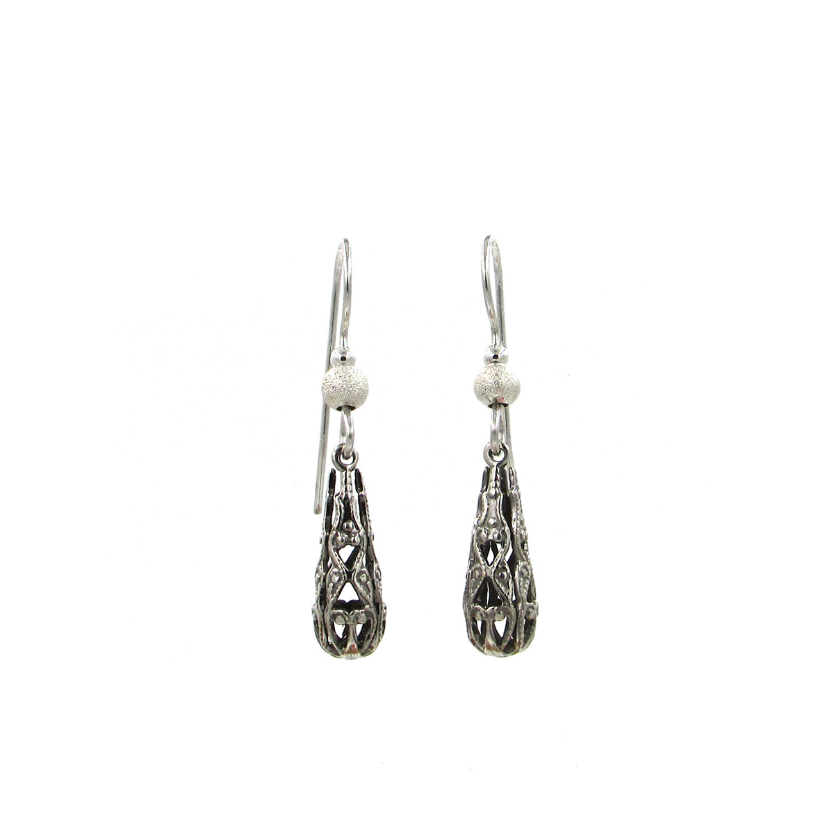 Silver Forest Silver-Tone Briolette Shape Drop Earrings