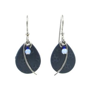 Silver Forest Silver-Tone Floral Textured Drop Earrings